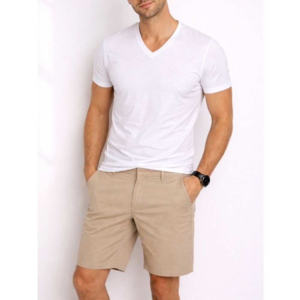 Peter Manning Men's Khaki Tech 7" Performance Shorts Size‎ 28W NWT